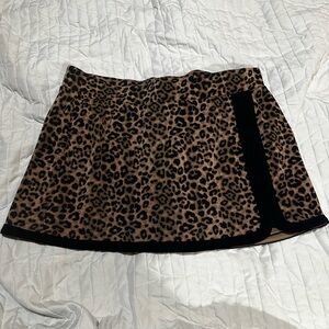 Leopard Print Mini Skirt